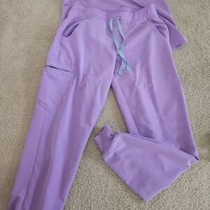 Purple figs zamora scrub joggers